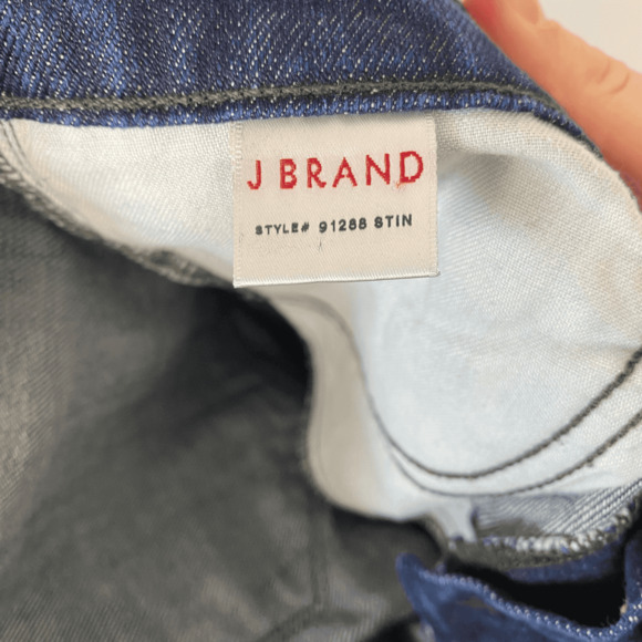 J Brand Suzuki Motorcycle Jeans Stinson Low Rise Skinny Jean Dark‎ Wash Size 26 - Picture 12 of 13